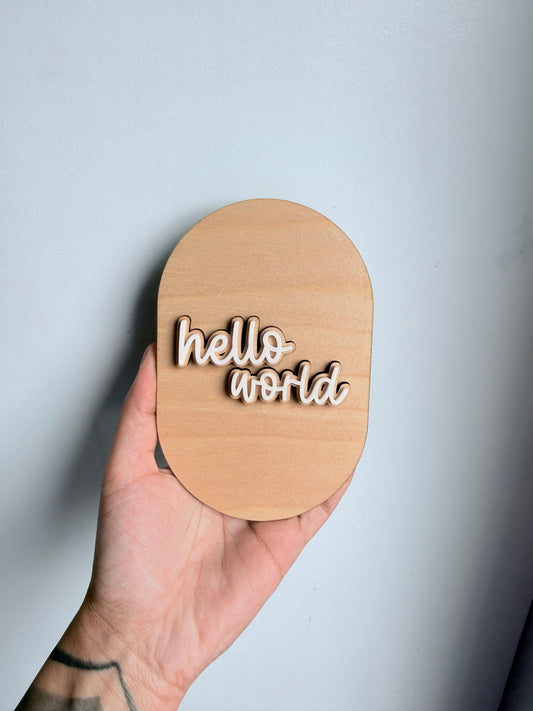 Hello World birth announcement
